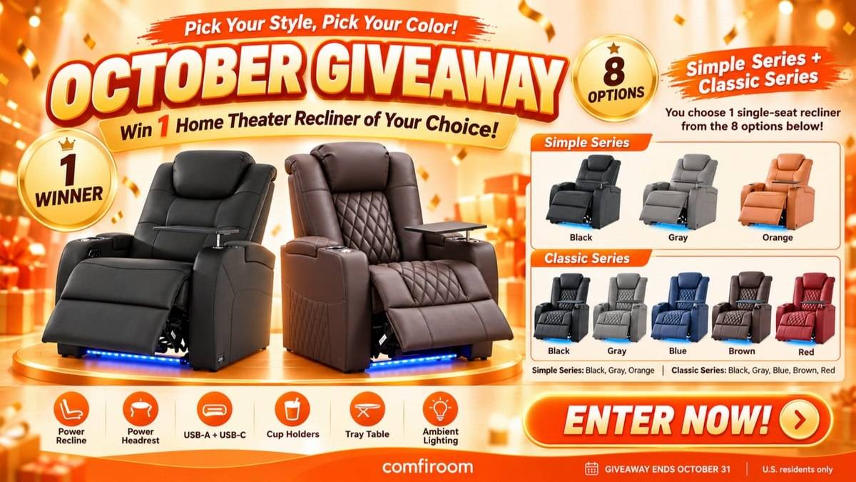 Comfiroom Home Theater Recliner Giveaway