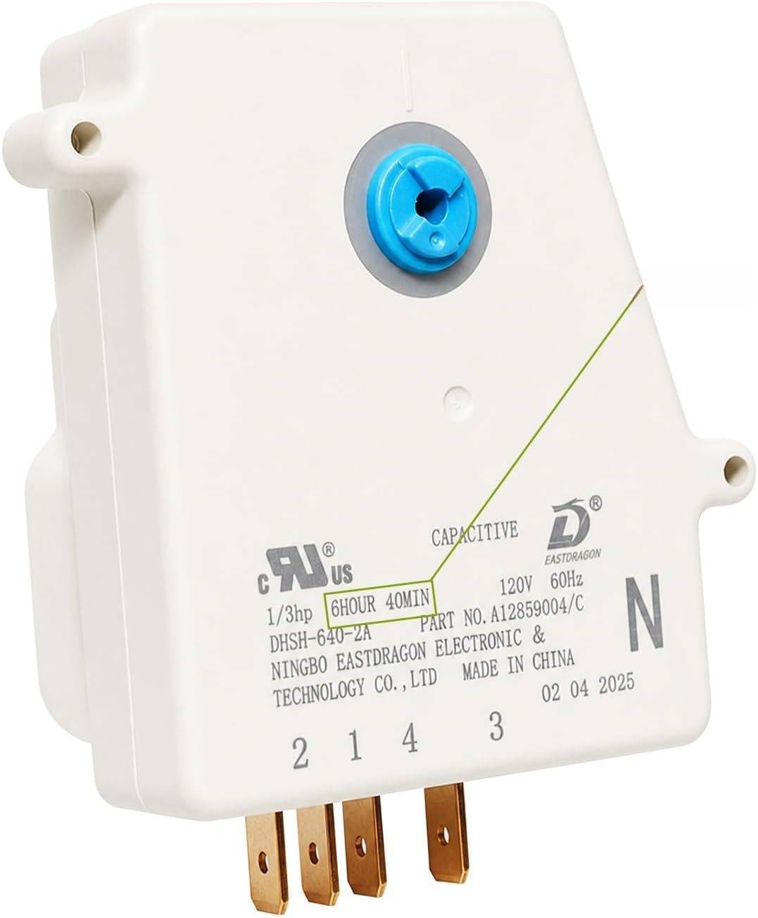 5304526183 (6hr 40min) Refrigerator Defrost Timer for Frigidaire etc.