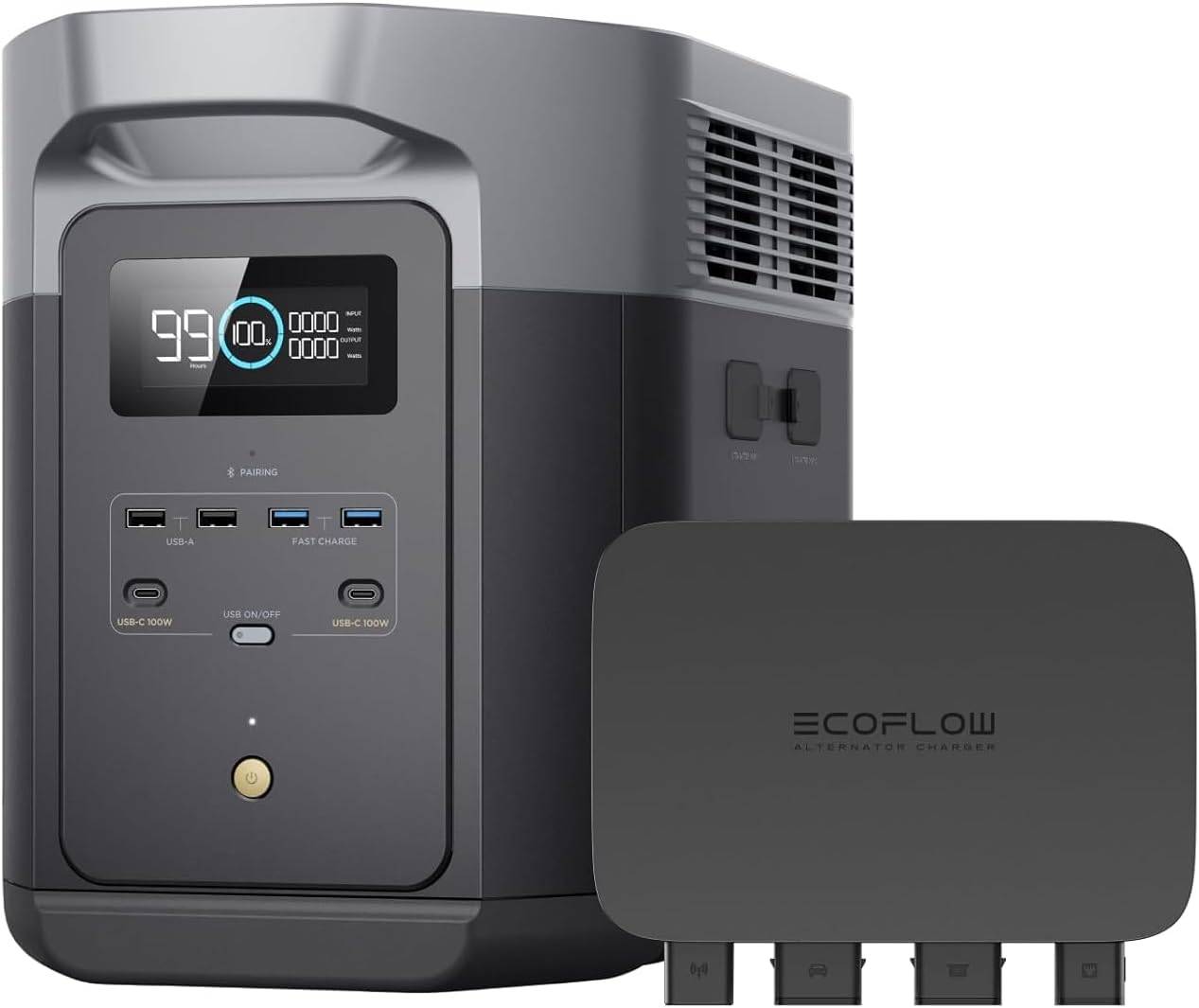 EF EcoFlow Delta 2 Max Portable Power Station with 800W Alternator Charger