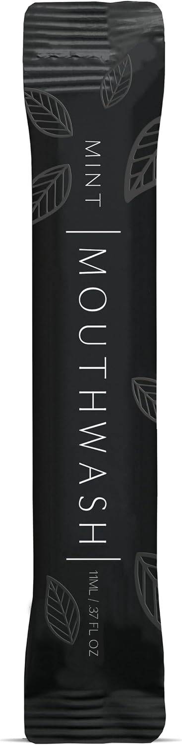 Luxury Mouthwash Packets (250 Individual Packets, Matte Black)