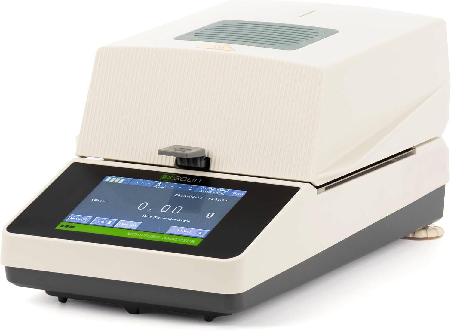 U.S. Solid Moisture Analyzer - 0.01 g, 0.1% Readability Moisture Balance for Lab Test Analysis, 5-inch Touch Screen