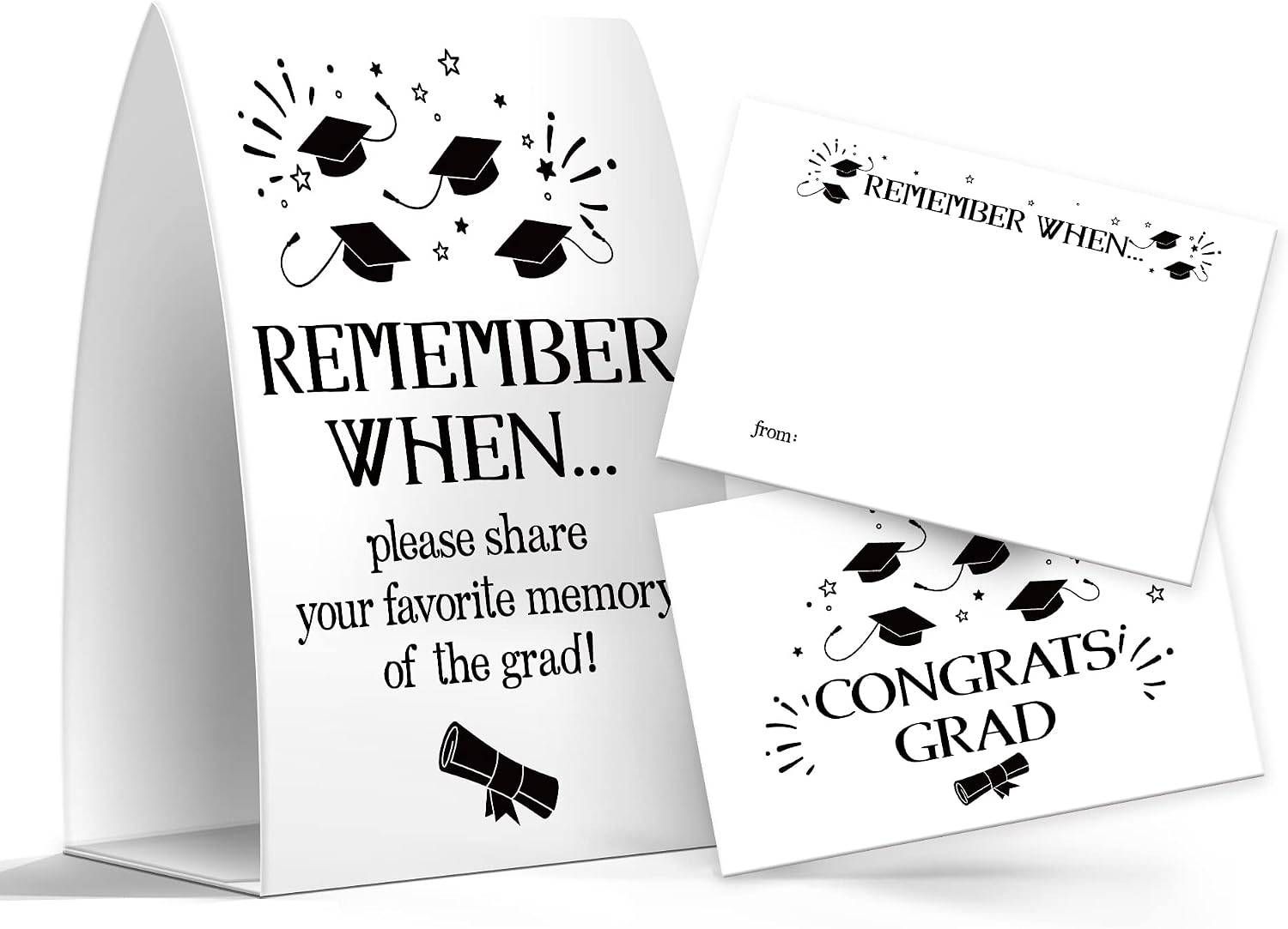 Graduation Share a Memory Cards - Pack of 1 Sign And 50 Memory Cards, Graduation Party Supplies 2026(006)