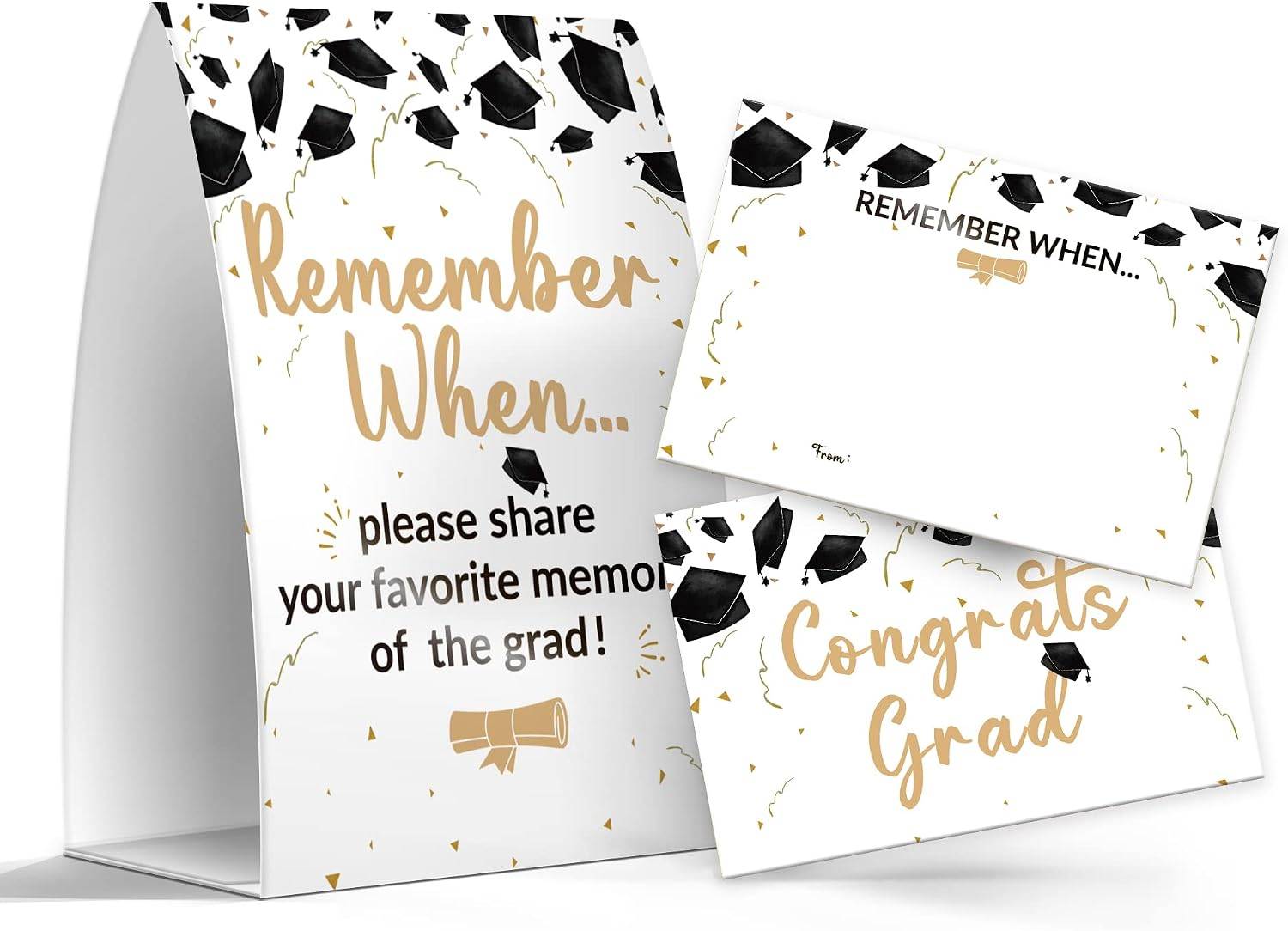 Graduation Share a Memory Cards - Pack of 1 Sign And 50 Memory Cards, Graduation Party Supplies 2026(008)