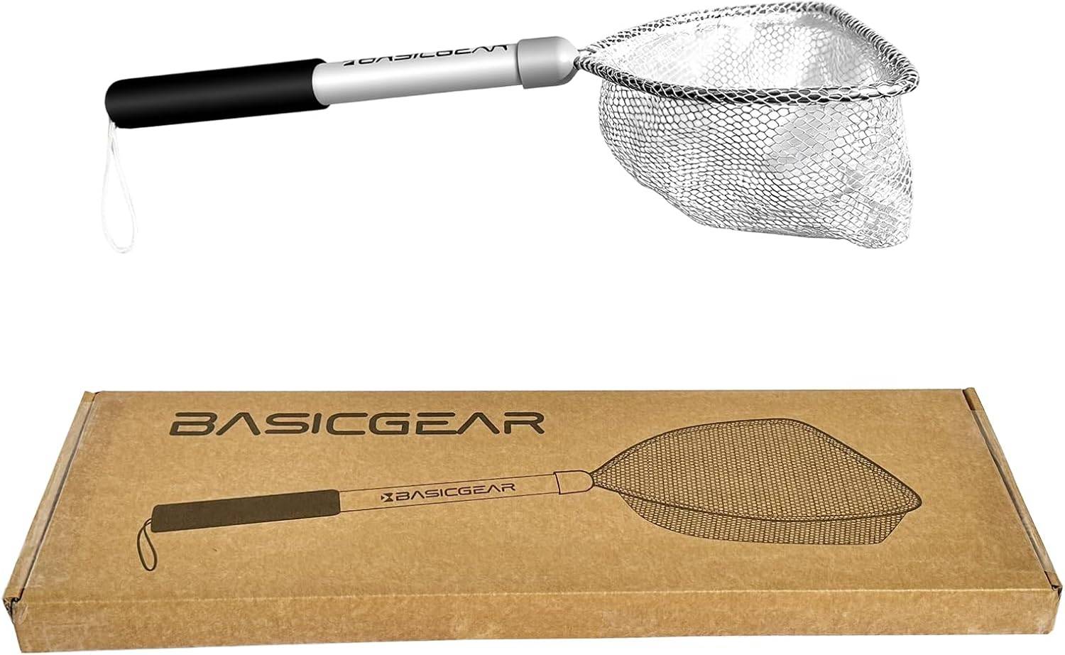 BasicGear® Compact Baitwell Landing Net, 8x6 in Hoop, 17 in