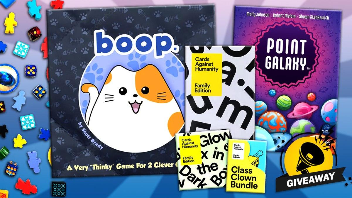 Win Point Galaxy, boop and Cards Against Humanity: Family Edition