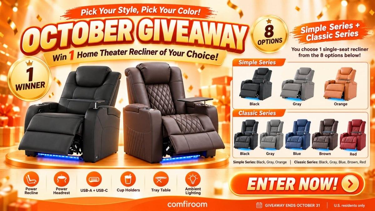 Comfiroom Home Theater Recliner Giveaway