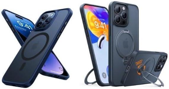 TORRAS Magnetic Shockproof & 360° Ostand Spin Case for iPhone 15 Pro