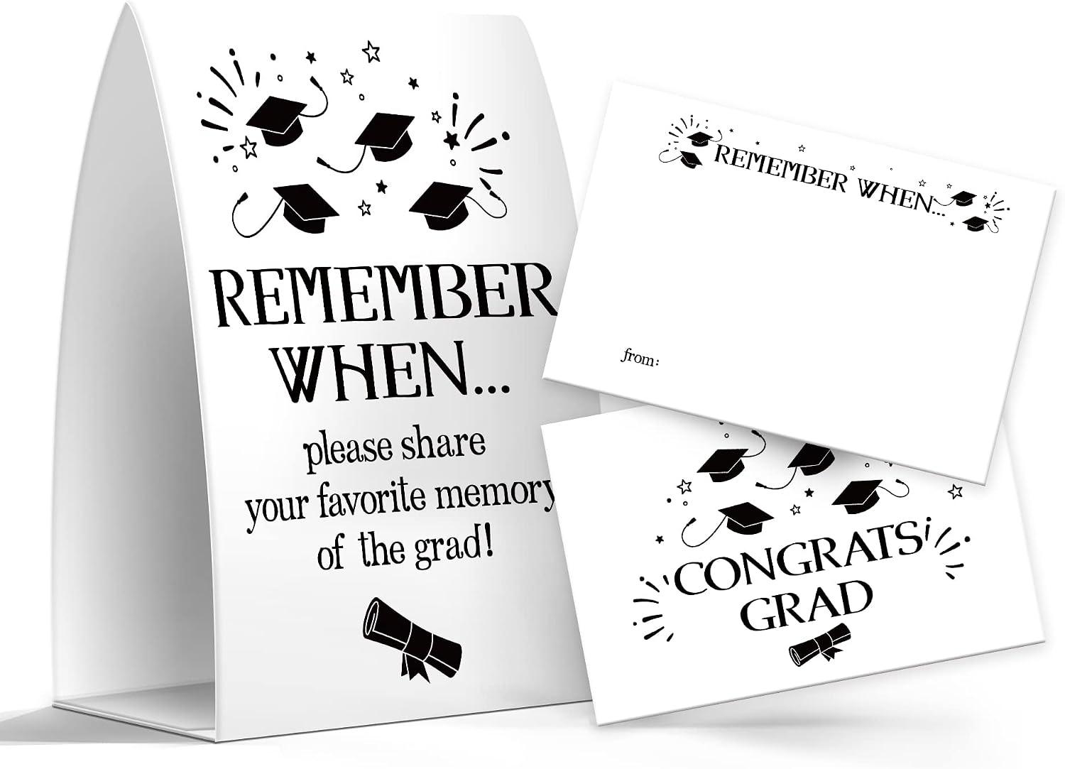 Graduation Share a Memory Cards - Pack of 1 Sign And 50 Memory Cards, Graduation Party Supplies 2026(006)
