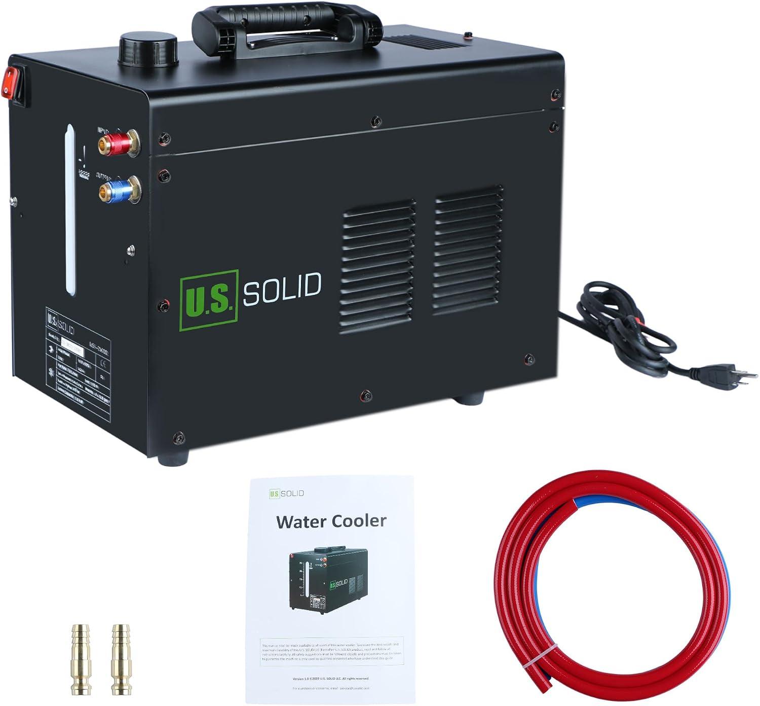 U.S. Solid Water Cooler 10 L - 2.6 gal Tig Welder Torch Water Cooling Machine - Wind Tunnel Heat Dissipation System TIG MIG Welder with Transparent Window - Improved Cooling Effect