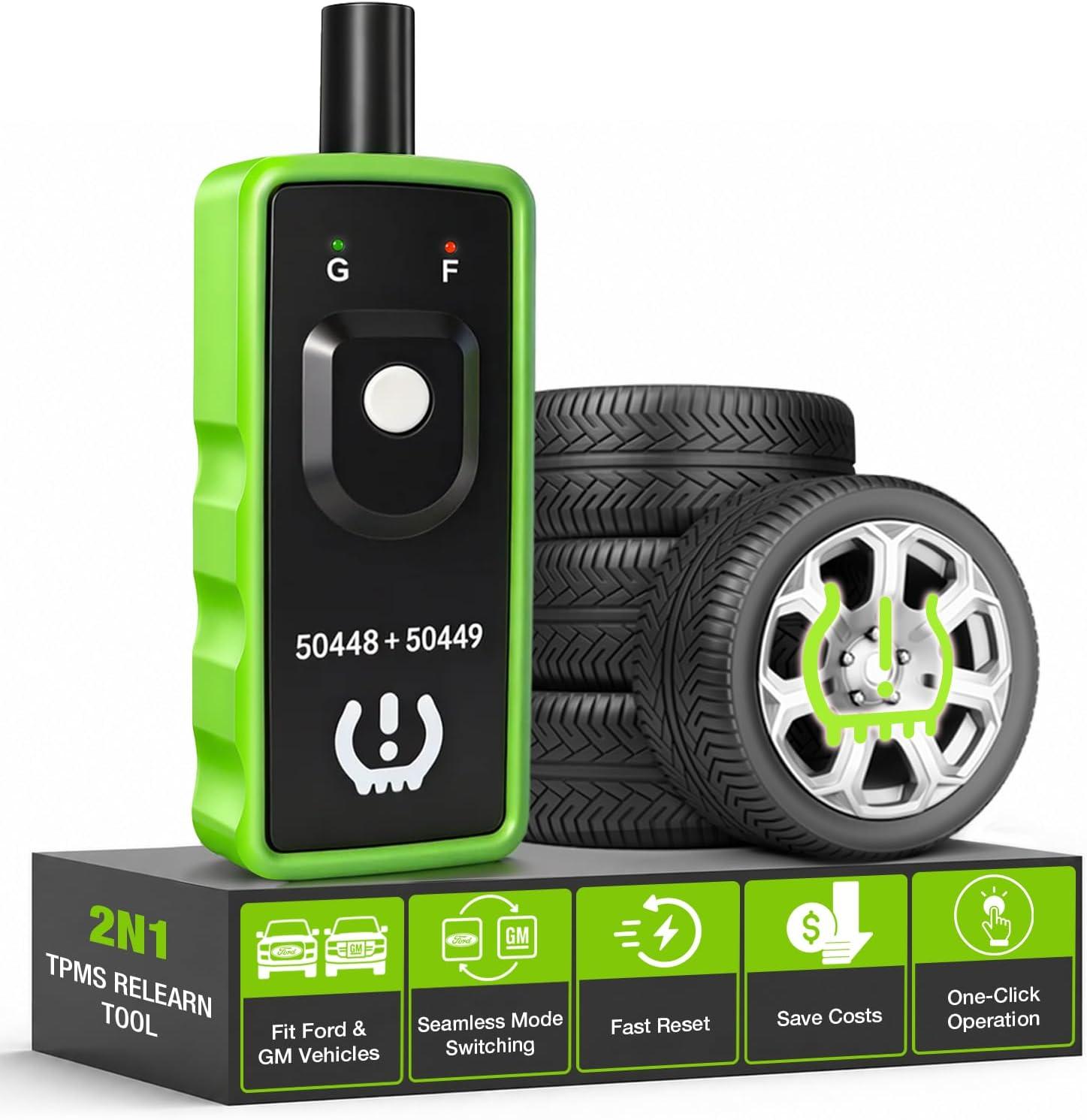 EL-50448 & EL-50449 TPMS Relearn Tool for GM and Ford, 2IN1 TPMS Reset Tool