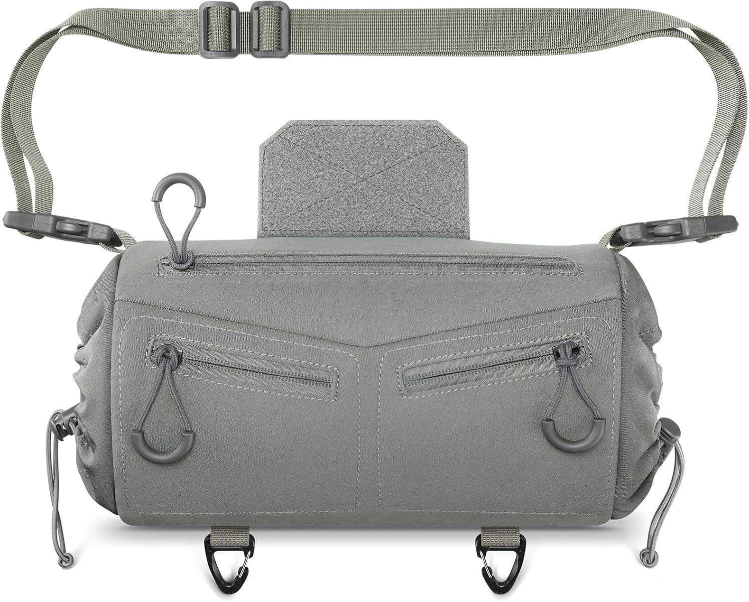 CVLIFE Hand Warmer Pouch with Hook & Loop,Portable Drop Hanger Waist, Grey