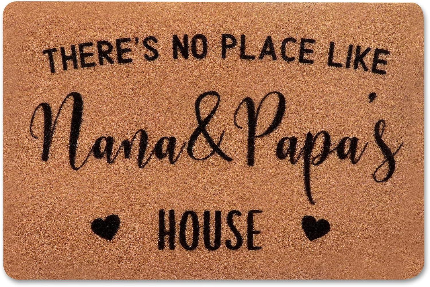 PLUJOYS Christmas Doormat Gifts for Grandma Nana Papa,Birthday Gifts for Grandparents Grandpa, Nana Gigi Mimi Gifts for Grandma from Granddaughter Grandson Grankids,Doormats Home D