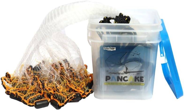 BasicGear® Pancake® Cast Net, 4ft Radius, 3/8 Mesh, 0.75lb Protected