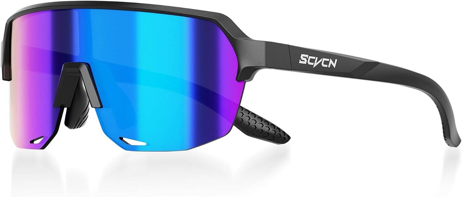 SCVCN Youth Sports Sunglasses for Boys Girls Baseball Cycling Glasses Kids,Lightweight,UV400 Protection, Ages 6–12 S9032