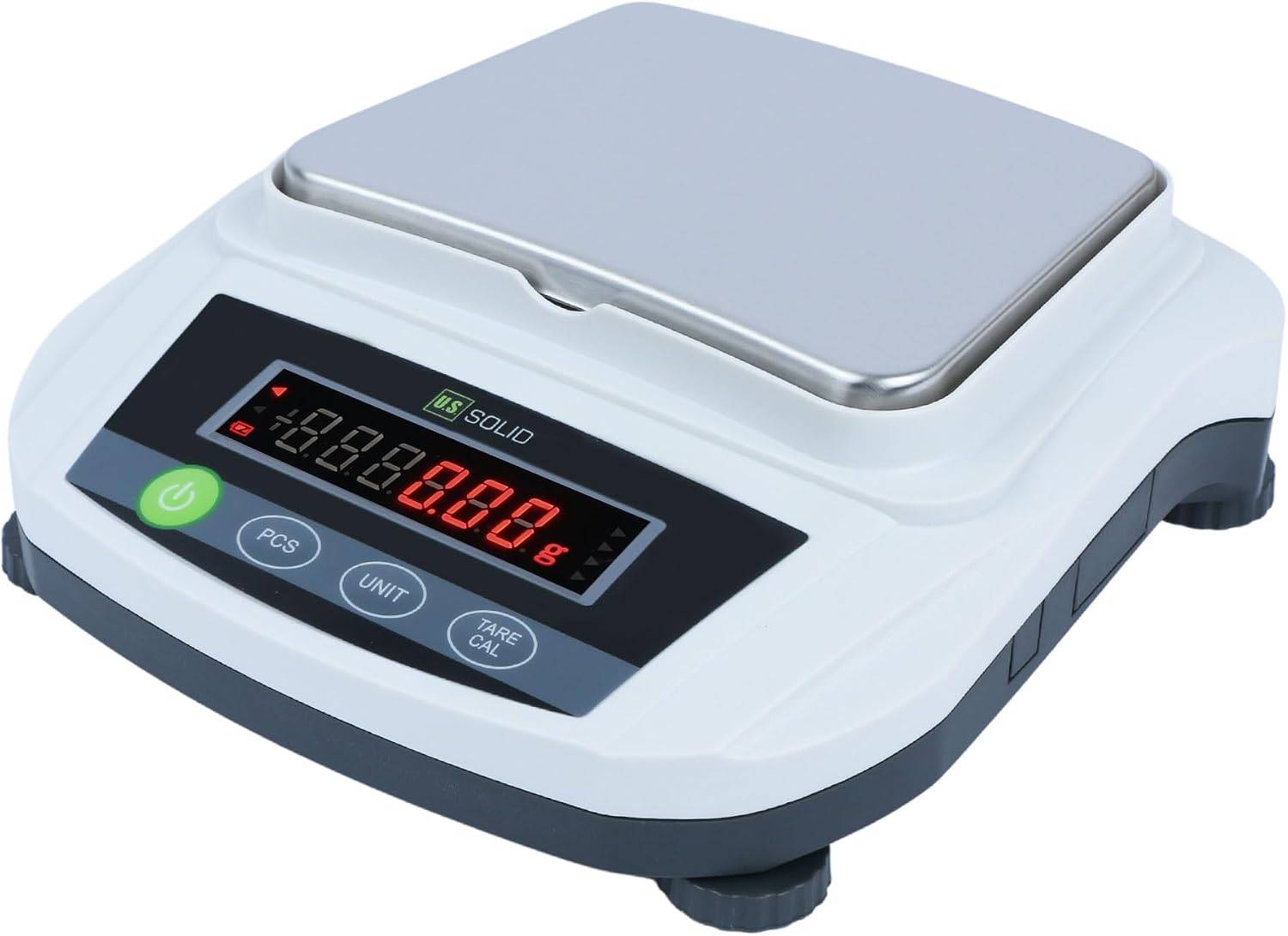 U.S. Solid Digital Lab Scale 2000g x 0.01g Precision Analytical Balance Kitchen Jewelry Scientific Weighing - AC/DC Power