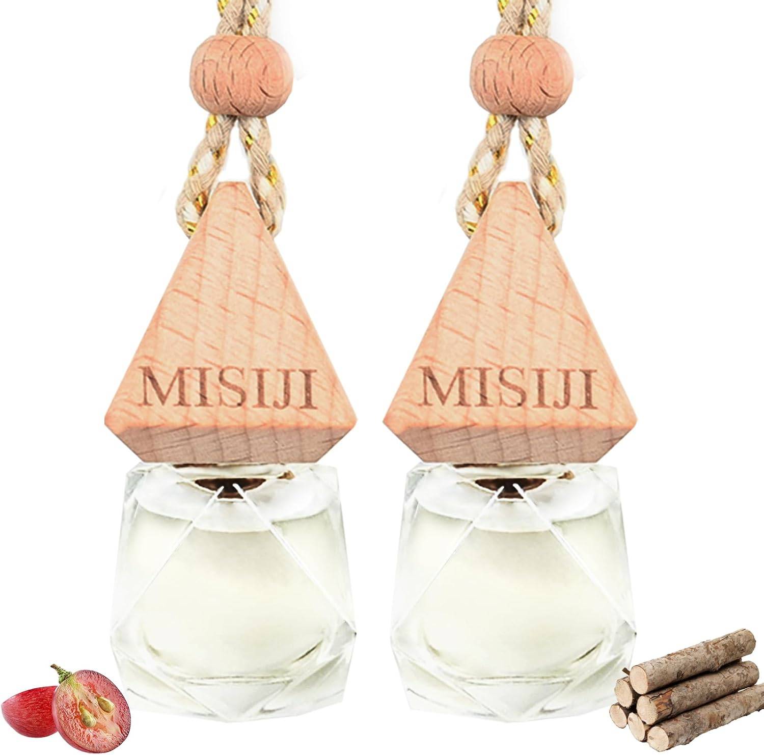 MISIJI Hanging Car Air Freshener-Teakwood,Long Lasting Fragrance Car Scents,Car Decorations