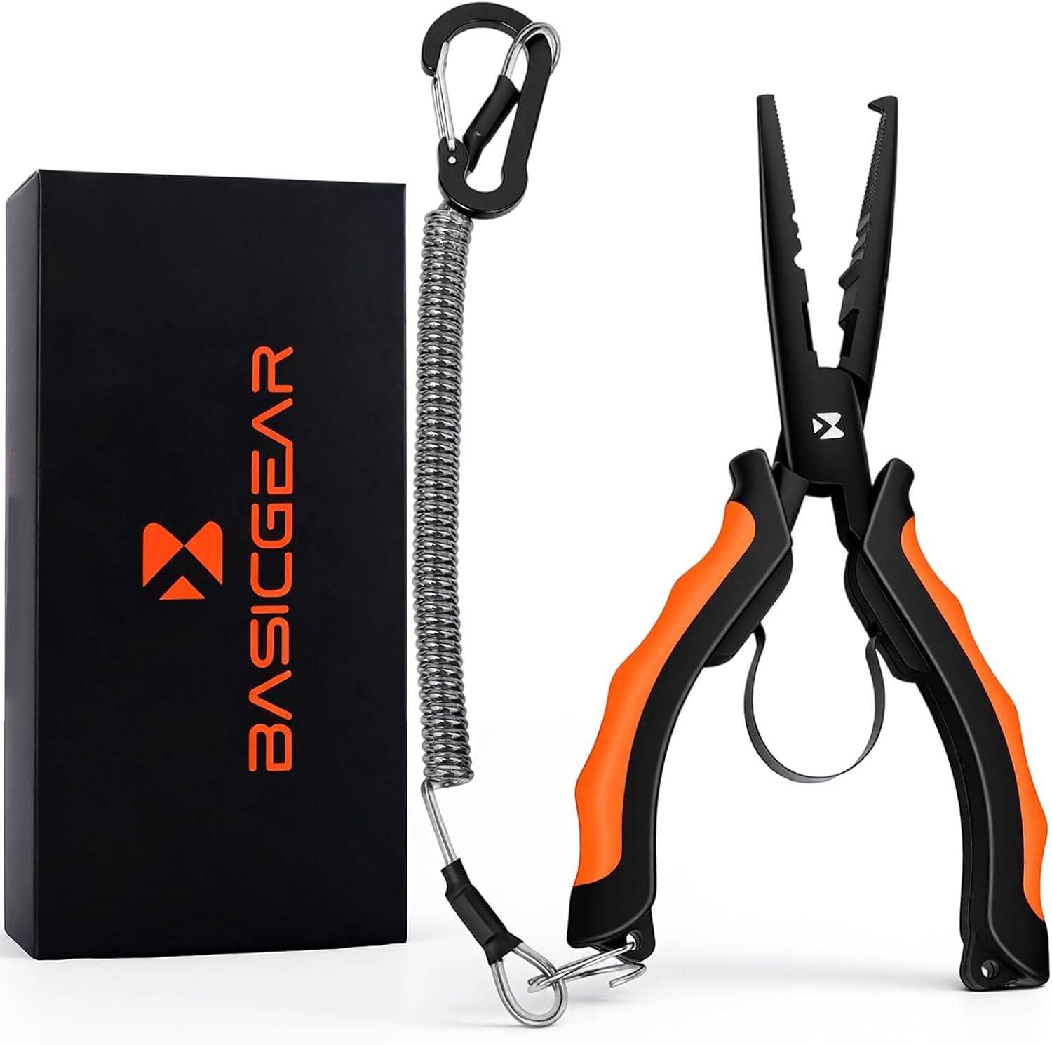 BasicGear® Classic Fishing Pliers, 7 in, S45C Carbon Steel, External Spring