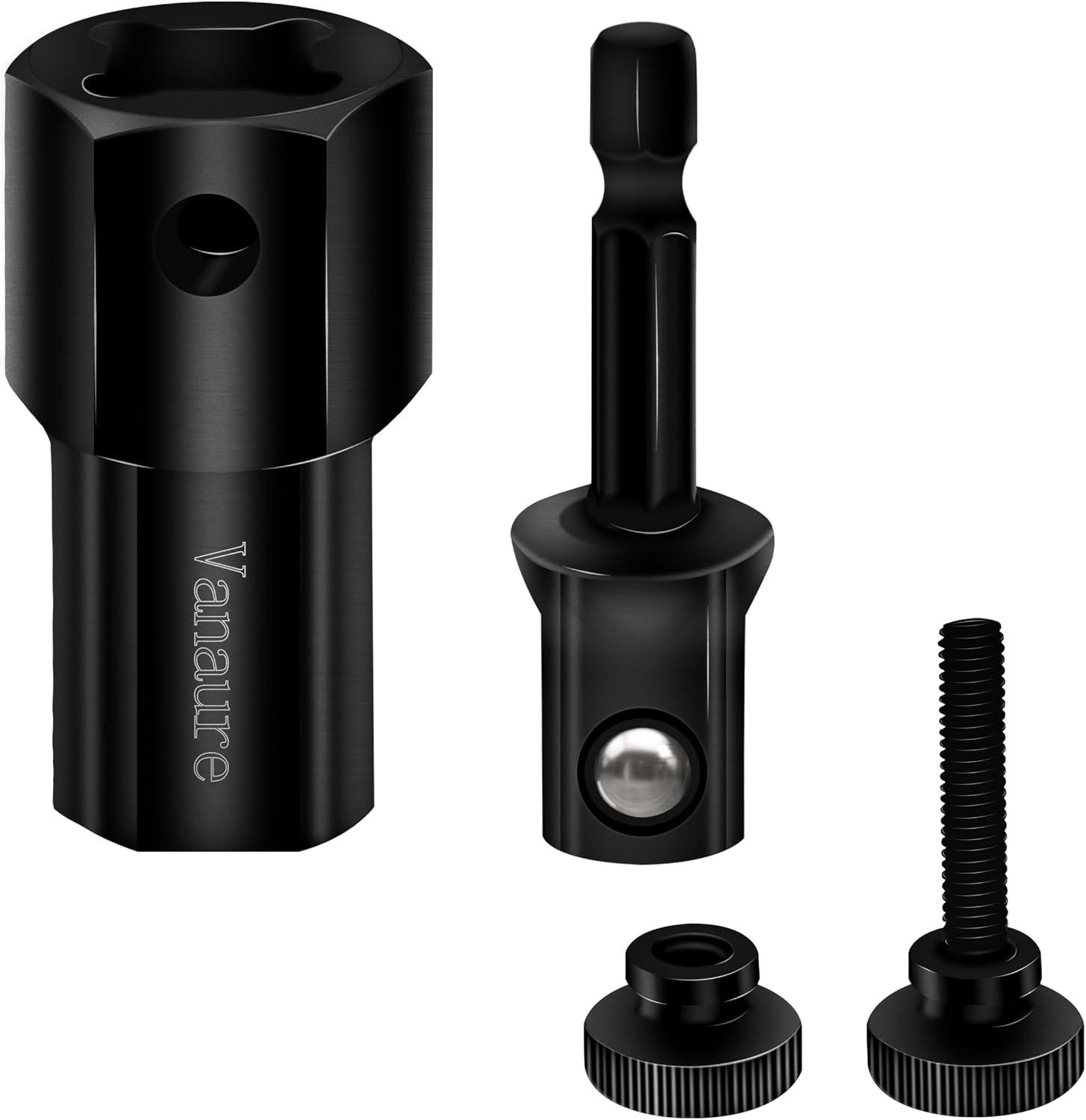 Top Wind Jack Trailer Crank Handle Cordless Drill Adapter with 1/2 Inch Socket Adapter Drill Bit for Replacement of Trailer Jack Handle Replacement