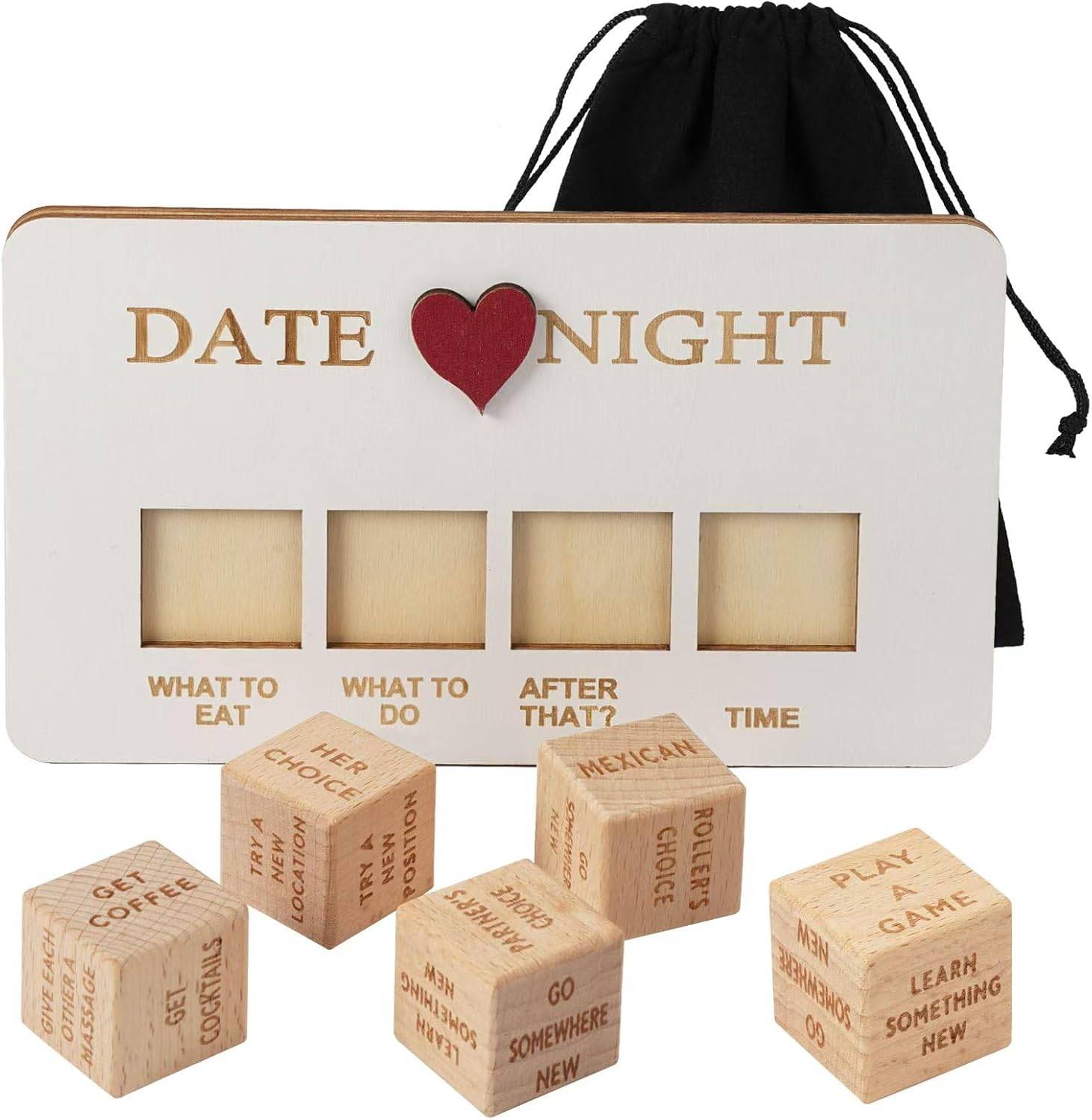 Date Night Fun: Wooden Love Dice, Food & Date Ideas, Gifts for Couples