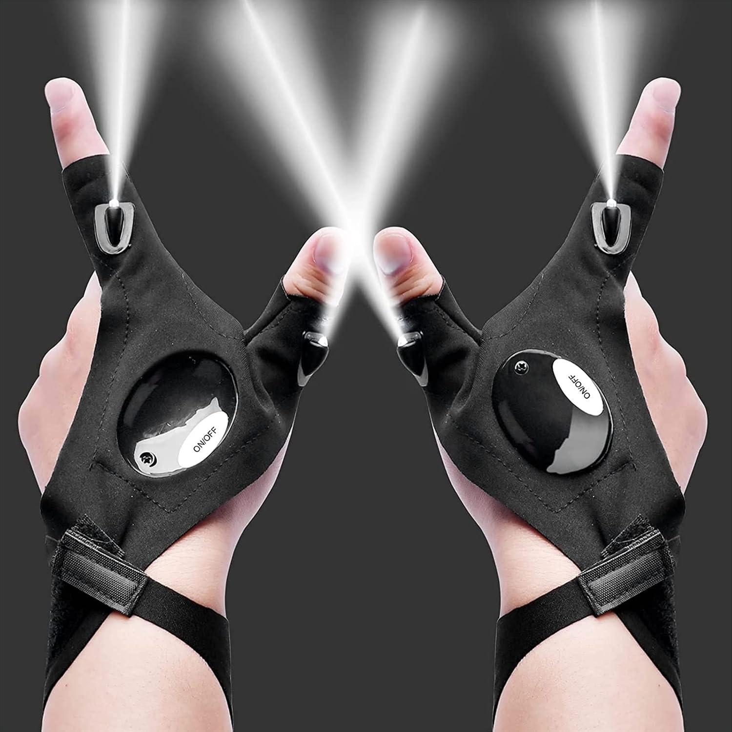 KUCHEY Stocking Stuffers for Men Adults LED Flashlight Gloves