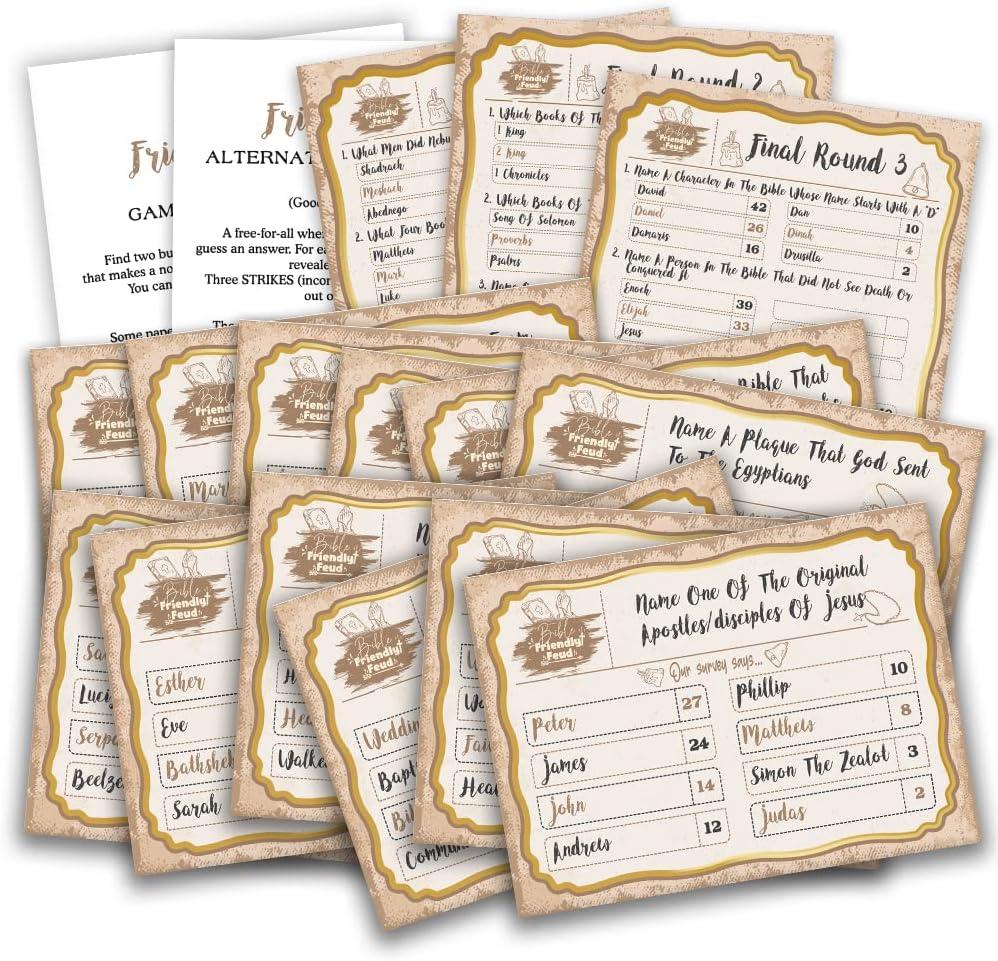 Bible Trivia Game: Family Feud Quiz for Church Groups & Community Parties - Includes 300+ Questions