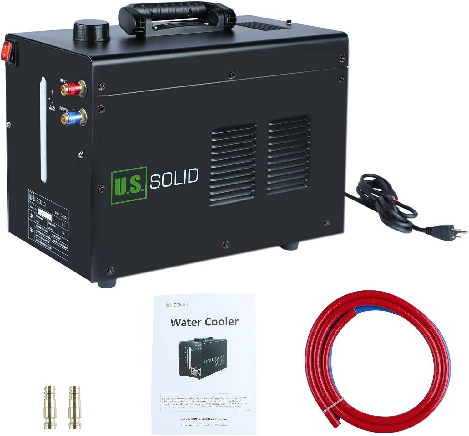 U.S. Solid Water Cooler 10 L - 2.6 gal Tig Welder Torch Water Cooling Machine - Wind Tunnel Heat Dissipation System TIG MIG Welder with Transparent Window - Improved Cooling Effect