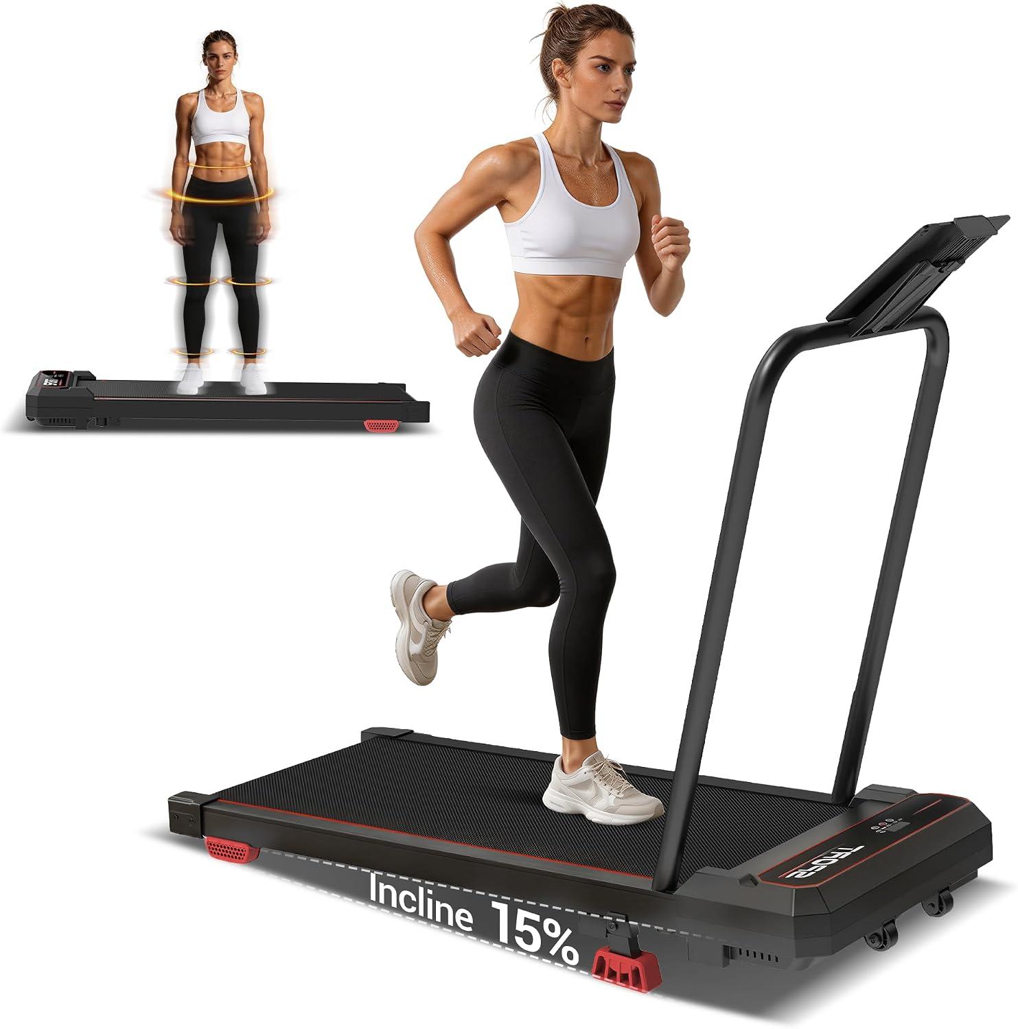 15% Incline Walking Pad with Vibration Plate 3 Vibration Modes