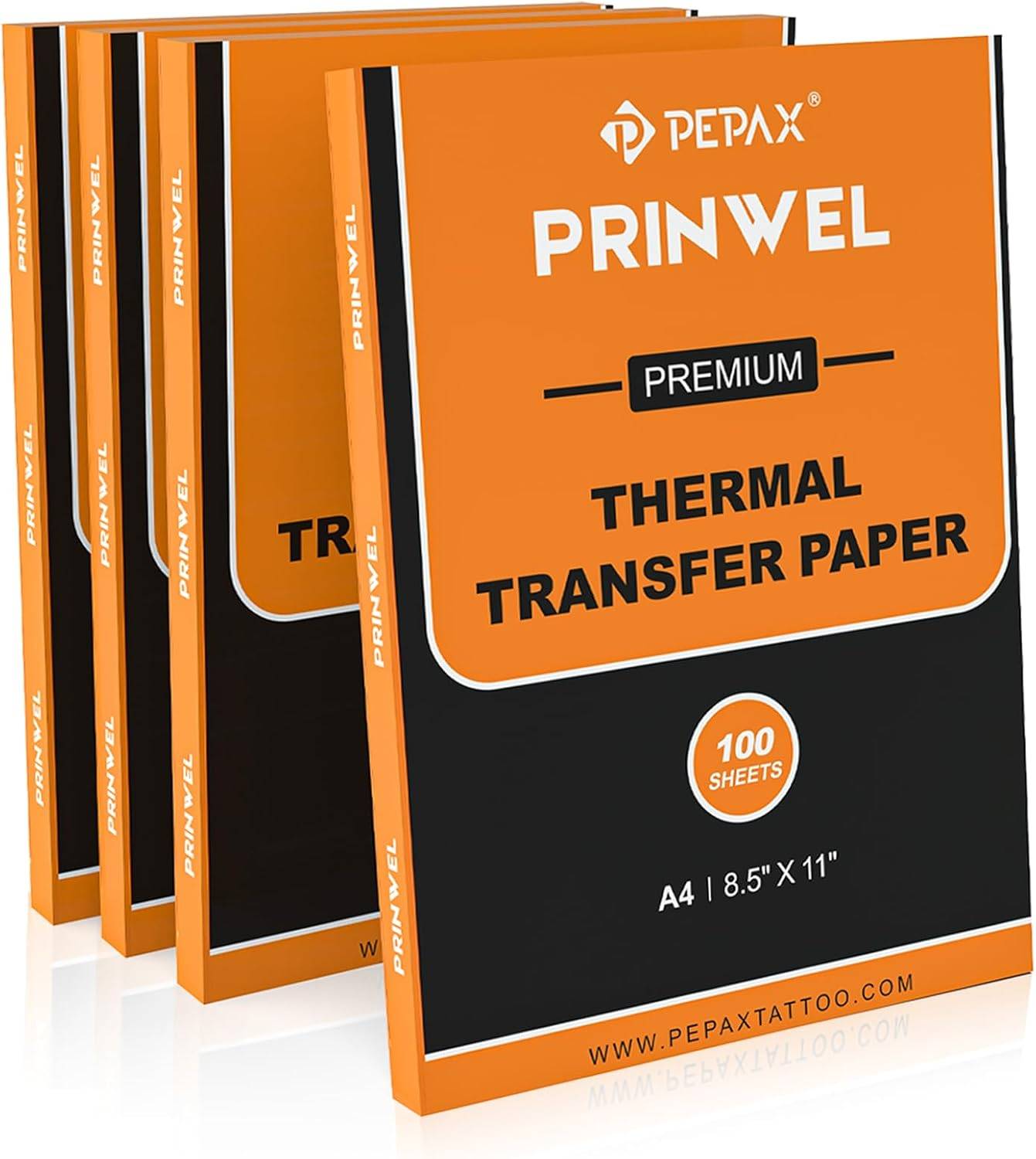 PEPAX Tattoo Transfer Paper - PEPAX 100 Sheets A4 Thermal Stencil Paper for Tattooing DIY Clear Tattoo Stencils Compatible with Thermal Printers & Tattooing Supplies