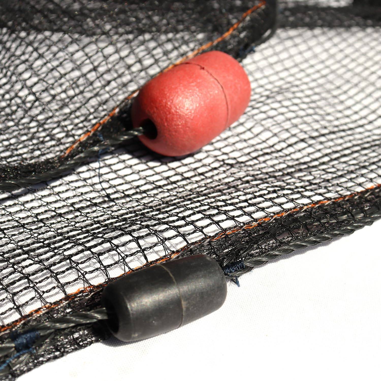 BasicGear® Seine Net, 4ft x 5ft, 1/4 in Knotless Mesh, for Bait Fish