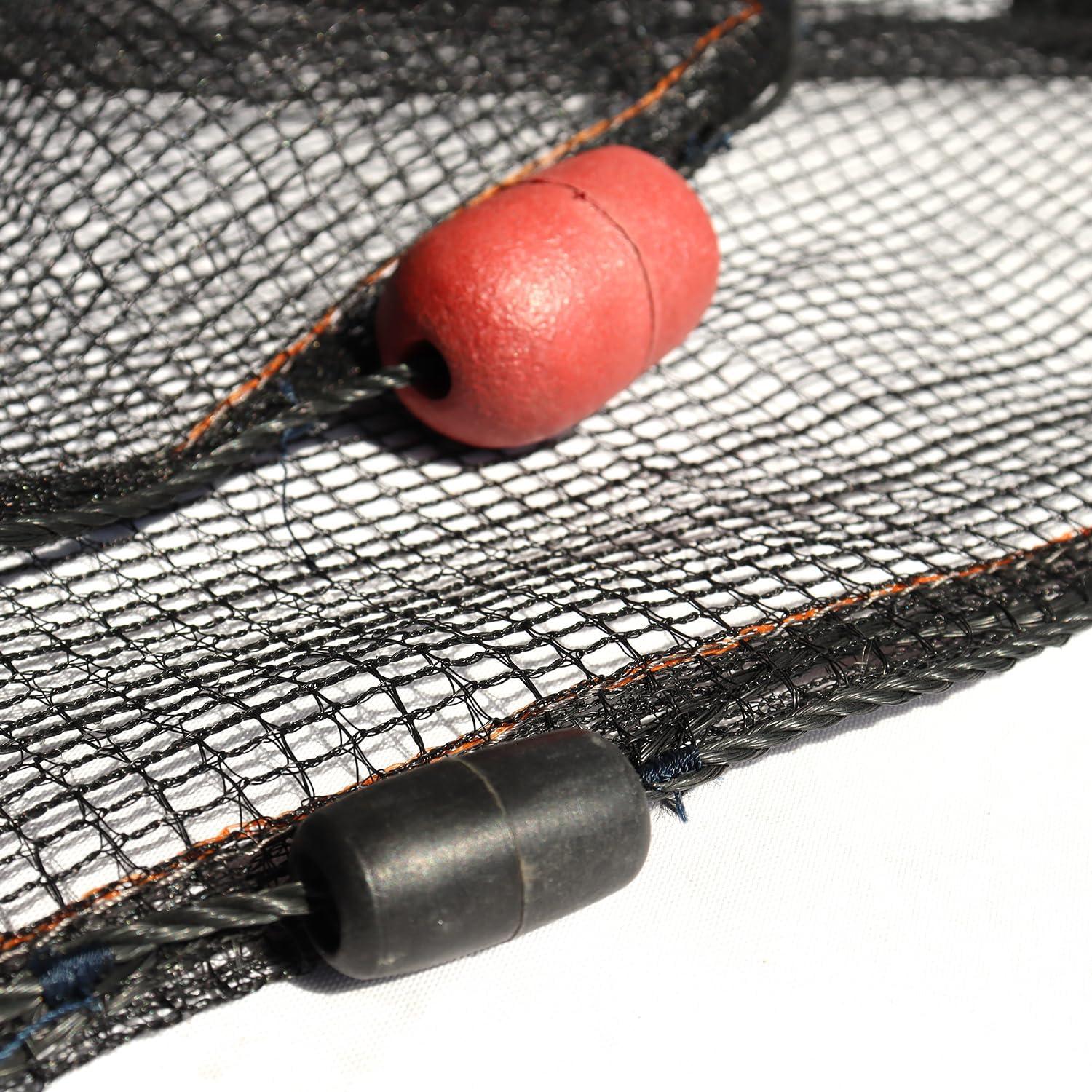 BasicGear® Seine Net, 4ft x 5ft, 1/4 in Knotless Mesh, for Bait Fish