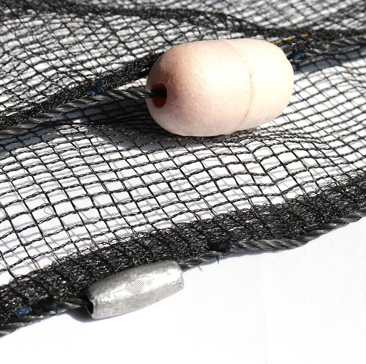 BasicGear® Seine Net, 4ft x 25ft, 1/4 in Knotless Mesh, for Bait Fish