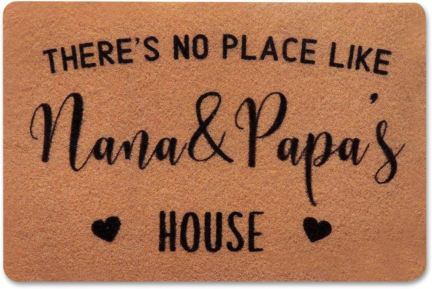 PLUJOYS Christmas Doormat Gifts for Grandma Nana Papa,Birthday Gifts for Grandparents Grandpa, Nana Gigi Mimi Gifts for Grandma from Granddaughter Grandson Grankids,Doormats Home D